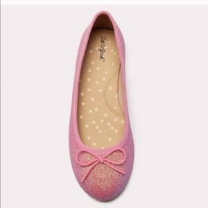 Cat & Jack PINK Slip on Glitter Ballet Flats